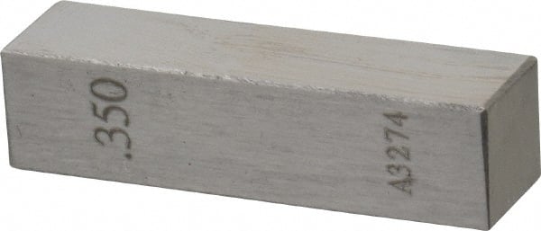 Value Collection - 0.35" Rectangular Steel Gage Block - Accuracy Grade AS-1, Includes NIST Traceability Certification - Exact Tooling