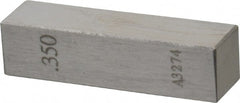 Value Collection - 0.35" Rectangular Steel Gage Block - Accuracy Grade AS-1, Includes NIST Traceability Certification - Exact Tooling