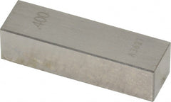 Value Collection - 0.4" Rectangular Steel Gage Block - Accuracy Grade AS-1, Includes NIST Traceability Certification - Exact Tooling