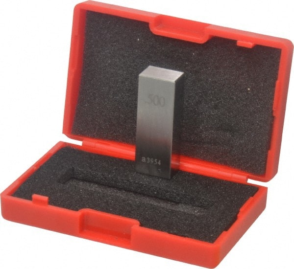 Value Collection - 0.5" Rectangular Steel Gage Block - Accuracy Grade AS-1, Includes NIST Traceability Certification - Exact Tooling