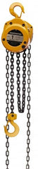 Harrington Hoist - 1,000 Lb Lifting Capacity, 20' Lift Height, Hand Hoist - Made from Chain, 19' Overhaul to Lift 1', 1 Chain - Exact Tooling
