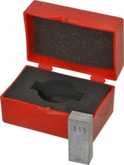 Value Collection - 0.55" Rectangular Steel Gage Block - Accuracy Grade AS-1, Includes NIST Traceability Certification - Exact Tooling