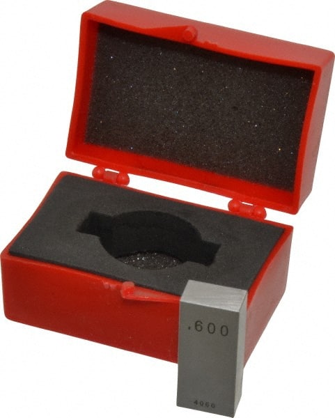 Value Collection - 0.6" Rectangular Steel Gage Block - Accuracy Grade AS-1, Includes NIST Traceability Certification - Exact Tooling