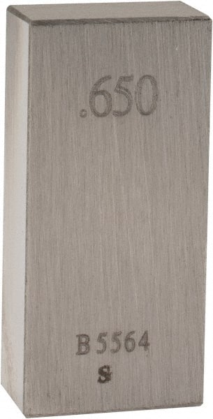Value Collection - 0.65" Rectangular Steel Gage Block - Accuracy Grade AS-1, Includes NIST Traceability Certification - Exact Tooling