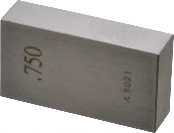 Value Collection - 0.75" Rectangular Steel Gage Block - Accuracy Grade AS-1, Includes NIST Traceability Certification - Exact Tooling