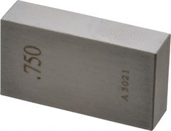 Value Collection - 0.75" Rectangular Steel Gage Block - Accuracy Grade AS-1, Includes NIST Traceability Certification - Exact Tooling