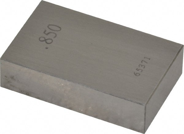 Value Collection - 0.85" Rectangular Steel Gage Block - Accuracy Grade AS-1, Includes NIST Traceability Certification - Exact Tooling