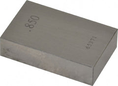Value Collection - 0.85" Rectangular Steel Gage Block - Accuracy Grade AS-1, Includes NIST Traceability Certification - Exact Tooling