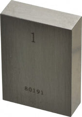 Value Collection - 1" Rectangular Steel Gage Block - Accuracy Grade AS-1, Includes NIST Traceability Certification - Exact Tooling
