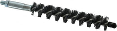 Schaefer Brush - 4" Brush Length, 3/4" Diam, Single Stem, Single Spiral Tube Brush - 6-1/4" Long, Silicone Carbide Impregnated Nylon, 1/4-28 Male Connection - Exact Tooling