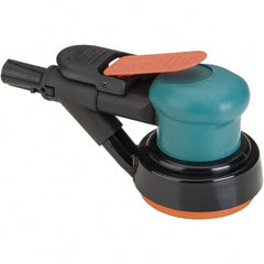 Dynabrade - 12,000 OPM, 14 CFM Air Consumption, Palm Air Orbital Sander - Round Pad, 1/4 NPT Inlet - Exact Tooling