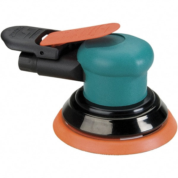 Dynabrade - 12,000 OPM, 14 CFM Air Consumption, Palm Air Orbital Sander - Round Pad, 1/4 NPT Inlet - Exact Tooling