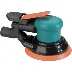 Dynabrade - 12,000 OPM, 14 CFM Air Consumption, Palm Air Orbital Sander - Round Pad, 1/4 NPT Inlet - Exact Tooling
