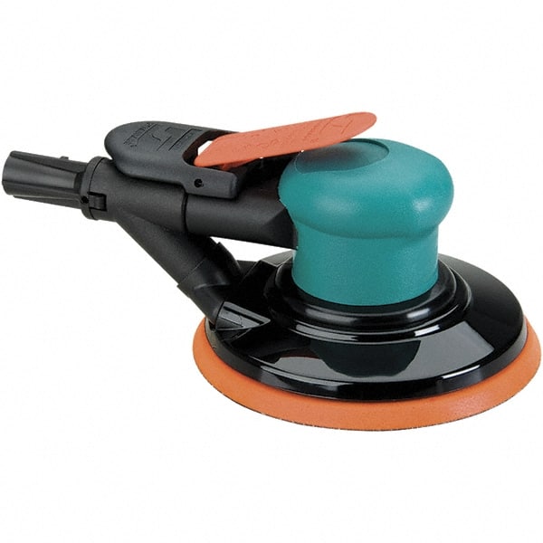 Dynabrade - 12,000 OPM, 14 CFM Air Consumption, Palm Air Orbital Sander - Round Pad, 1/4 NPT Inlet - Exact Tooling