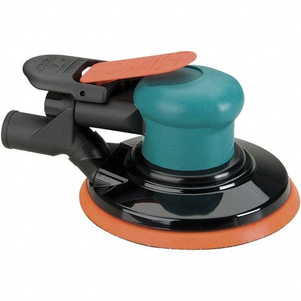 Dynabrade - 12,000 OPM, 14 CFM Air Consumption, Palm Air Orbital Sander - Round Pad, 1/4 NPT Inlet - Exact Tooling