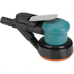 Dynabrade - 12,000 OPM, 14 CFM Air Consumption, Palm Air Orbital Sander - Round Pad, 1/4 NPT Inlet - Exact Tooling