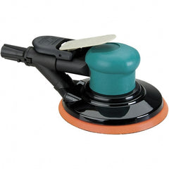 Dynabrade - 12,000 OPM, 14 CFM Air Consumption, Palm Air Orbital Sander - Round Pad, 1/4 NPT Inlet - Exact Tooling