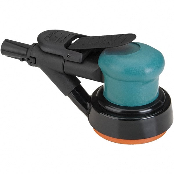 Dynabrade - 12,000 OPM, 14 CFM Air Consumption, Palm Air Orbital Sander - Round Pad, 1/4 NPT Inlet - Exact Tooling