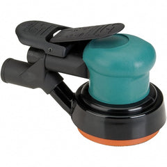 Dynabrade - 12,000 OPM, 14 CFM Air Consumption, Palm Air Orbital Sander - Round Pad, 1/4 NPT Inlet - Exact Tooling