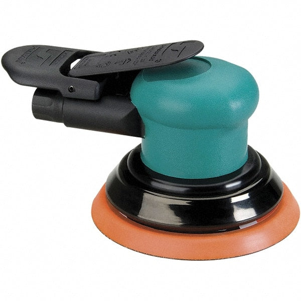 Dynabrade - 12,000 OPM, 14 CFM Air Consumption, Palm Air Orbital Sander - Round Pad, 1/4 NPT Inlet - Exact Tooling