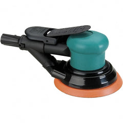 Dynabrade - 12,000 OPM, 14 CFM Air Consumption, Palm Air Orbital Sander - Round Pad, 1/4 NPT Inlet - Exact Tooling