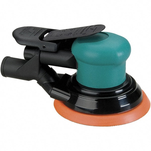 Dynabrade - 12,000 OPM, 14 CFM Air Consumption, Palm Air Orbital Sander - Round Pad, 1/4 NPT Inlet - Exact Tooling