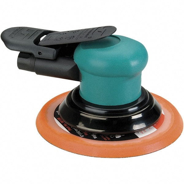 Dynabrade - 12,000 OPM, 14 CFM Air Consumption, Palm Air Orbital Sander - Round Pad, 1/4 NPT Inlet - Exact Tooling