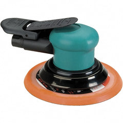 Dynabrade - 12,000 OPM, 14 CFM Air Consumption, Palm Air Orbital Sander - Round Pad, 1/4 NPT Inlet - Exact Tooling