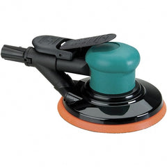 Dynabrade - 12,000 OPM, 14 CFM Air Consumption, Palm Air Orbital Sander - Round Pad, 1/4 NPT Inlet - Exact Tooling