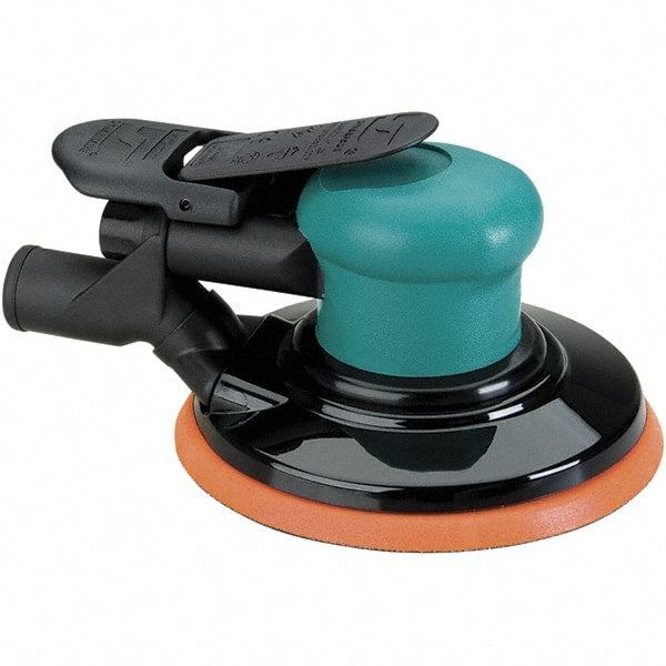Dynabrade - 12,000 OPM, 14 CFM Air Consumption, Palm Air Orbital Sander - Round Pad, 1/4 NPT Inlet - Exact Tooling