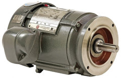US Motors - 7-1/2 hp, TEFC Enclosure, No Thermal Protection, 3,495 RPM, 460 Volt, 60 Hz, Three Phase Premium Efficient Motor - Size 213 Frame, C-Face Mount, 1 Speed, Ball Bearings, 9.3 Full Load Amps, F Class Insulation, Reversible - Exact Tooling