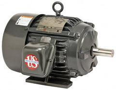 US Motors - 75 hp, TEFC Enclosure, No Thermal Protection, 1,785 RPM, 575 Volt, 60 Hz, Three Phase Energy Efficient Motor - Size 365 Frame, Rigid Mount, 1 Speed, Ball Bearings, 68 Full Load Amps, F Class Insulation, Reversible - Exact Tooling