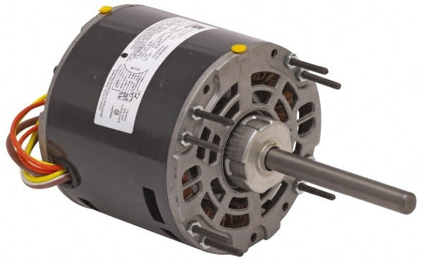 US Motors - 1/5 hp, ODP Enclosure, Auto Thermal Protection, 1,075 RPM, 208-230 Volt, 60 Hz, Industrial Electric AC/DC Motor - Size 48 Frame, Hub/Stud Mount, 1 Speed, Ball Bearings, 2.0 Full Load Amps, A Class Insulation, CW Lead End - Exact Tooling