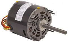 US Motors - 1/5 hp, ODP Enclosure, Auto Thermal Protection, 1,075 RPM, 208-230 Volt, 60 Hz, Industrial Electric AC/DC Motor - Size 48 Frame, Hub/Stud Mount, 1 Speed, Ball Bearings, 2.0 Full Load Amps, A Class Insulation, CW Lead End - Exact Tooling