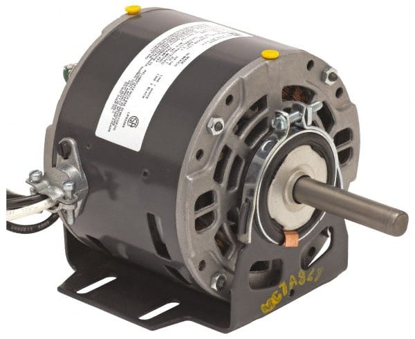 US Motors - 1/20 hp, ODP Enclosure, Auto Thermal Protection, 1,100 RPM, 208-230 Volt, 60 Hz, Industrial Electric AC/DC Motor - Size 42 Frame, Bracket Mount, 3 Speed, SAB Bearings, 0.55 Full Load Amps, A Class Insulation, CW Lead End - Exact Tooling