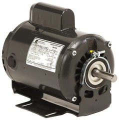 US Motors - 1/4 hp, ODP Enclosure, Auto Thermal Protection, 1,725 RPM, 115 Volt, 60 Hz, Industrial Electric AC/DC Motor - Size 48 Frame, Ring Mount, 1 Speed, Sleeve Bearings, 5.1 Full Load Amps, B Class Insulation, Reversible - Exact Tooling
