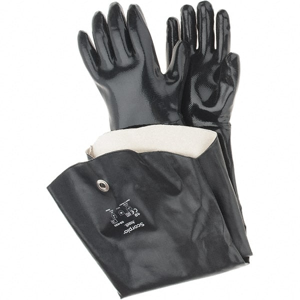 Ansell - 80 mil Thick, Chemical Resistant Gloves - - Exact Tooling