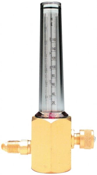 Miller-Smith - Various SCFM Flow Range, 5/8-18 RH External CGA Inlet Connection, 50 Max psi, Argon/CO2/Helium & Argon/C02 Mix Welding Regulator - 5/8-18 RH Internal Thread, 50 Max psi Inlet, Right Hand Rotation - Exact Tooling