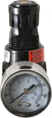 Wilkerson - 1/8 NPT Port, 13 CFM, Zinc Miniature Regulator - 2 to 125 psi Range, 300 Max psi Supply Pressure, 1/8" Gauge Port Thread, 1.65" Wide x 2.88" High - Exact Tooling