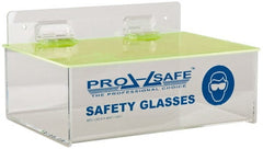 PRO-SAFE - 6 Pair Tray Style Acrylic Safety Glasses Dispenser - 9 Inch Wide x 3-1/4 Inch High x 6 Inch Deep, Table and Wall Mount - Exact Tooling