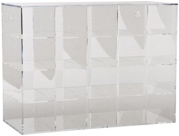 PRO-SAFE - 20 Pair Cabinet with Individual Compartments, Acrylic Safety Glasses Dispenser - 15 Inch Wide x 12-1/2 Inch High x 7 Inch Deep, Table and Wall Mount - Exact Tooling