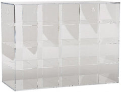 PRO-SAFE - 20 Pair Cabinet with Individual Compartments, Acrylic Safety Glasses Dispenser - 15 Inch Wide x 12-1/2 Inch High x 7 Inch Deep, Table and Wall Mount - Exact Tooling