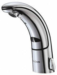Sloan Valve Co. - Chrome Single Hole Electronic & Sensor Faucet with External Mixer - Powered by Battery, Standard Spout, 4" Mounting Centers - Exact Tooling