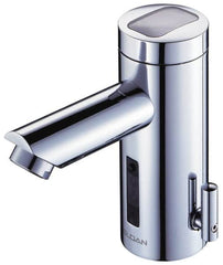 Sloan Valve Co. - Chrome Single Hole Electronic & Sensor Faucet with External Mixer - Powered by Battery, Standard Spout, 4" Mounting Centers - Exact Tooling