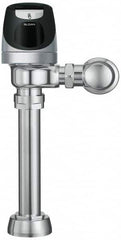 Sloan Valve Co. - 1-1/2" Spud Coupling, 1-1/2" Pipe, Closet Automatic Flush Valve - Single Flush, 1.6 Gal per Flush, Metal Cover, Powered by Solar Battery Backup - Exact Tooling
