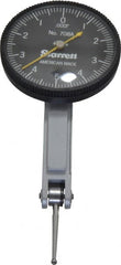 Starrett - 7 Piece, 0" to 0.01" Measuring Range, 1-3/8" Dial Diam, 0-5-0 Dial Reading, Black Dial Test Indicator Kit - 13/16" Contact Point Length, 2mm Ball Diam, 0.0001" Dial Graduation - Exact Tooling