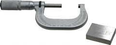 Starrett - 1 to 2" Range, 0.0001" Graduation, Mechanical Outside Micrometer - Friction Thimble, Accurate to 0.00005" - Exact Tooling