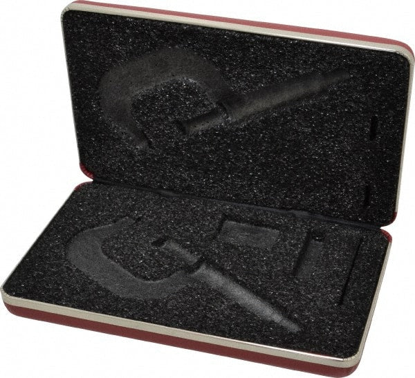 Starrett - Micrometer Case - 2" Max Measurement, Use with 2, 2A, 2M & 2MA Outside Micrometers - Exact Tooling