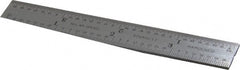 Starrett - 4 Inch Long Blade, 4R Graduation Combination Square Blade - Steel, 1/64, 1/32 1/16 and 1/8 Inch Graduation - Exact Tooling