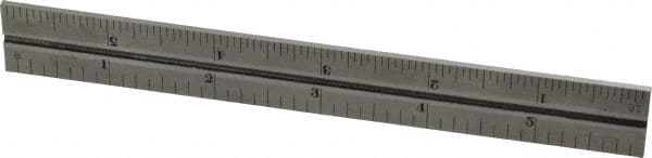 Starrett - 6 Inch Long Blade, 4R Graduation Combination Square Blade - Steel, 1/64, 1/32 1/16 and 1/8 Inch Graduation - Exact Tooling